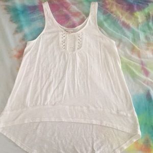 White high tow tank top M